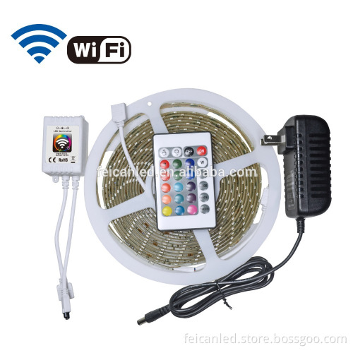 Whole Kit wifi RGB Controller+3528SMD 300leds RGB strip+12V Power adapter